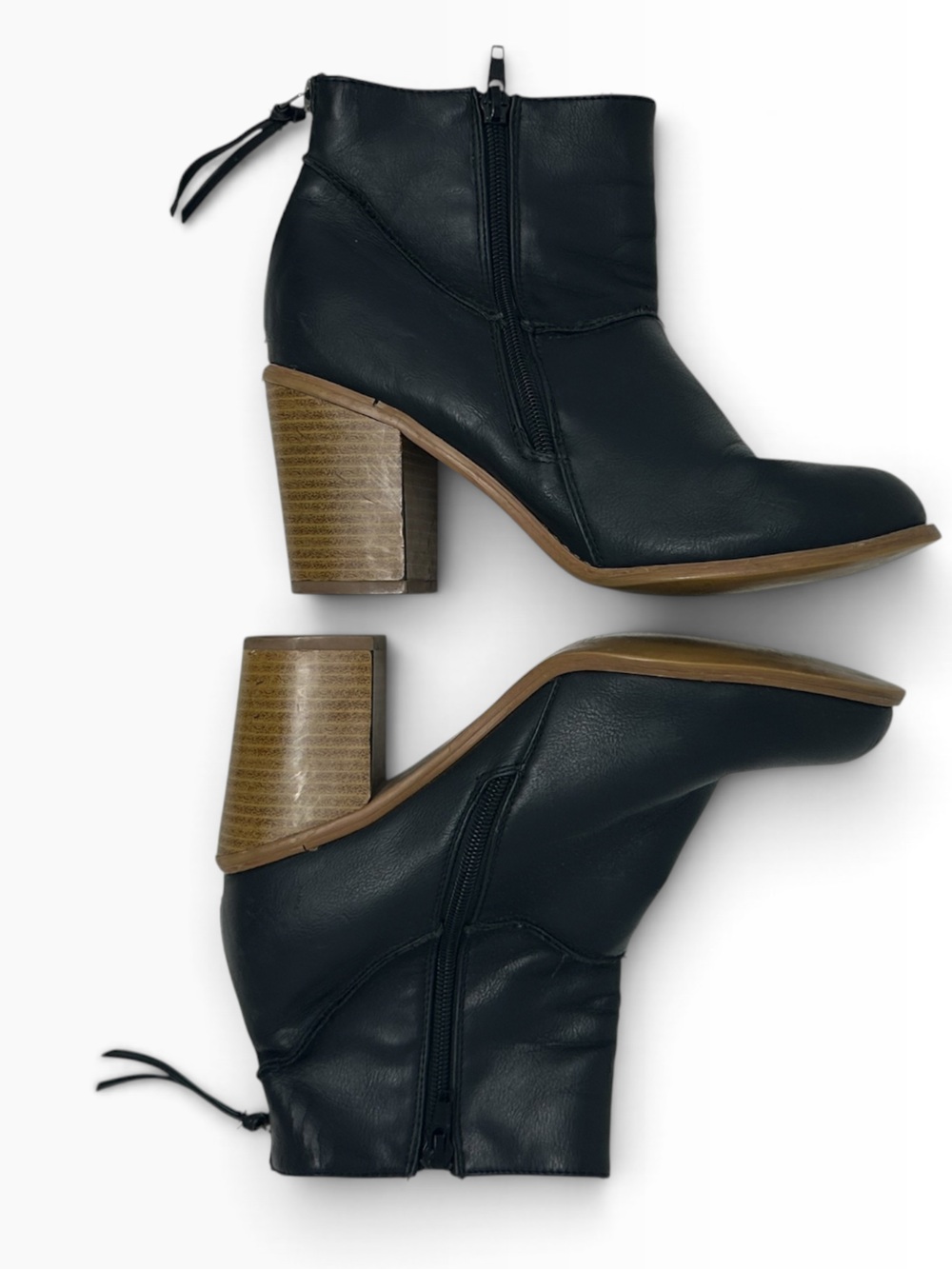 Altar’d State Black Ankle Zip Back Boot Women Sz 8